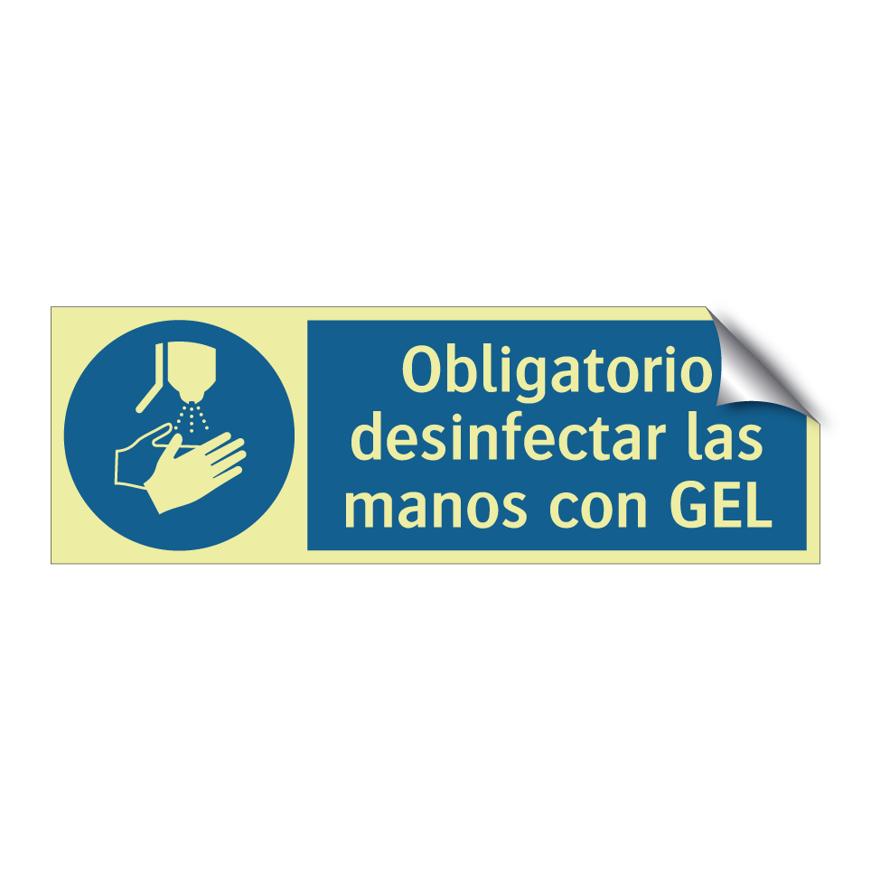 Obligatorio desinfectar las manos con GEL