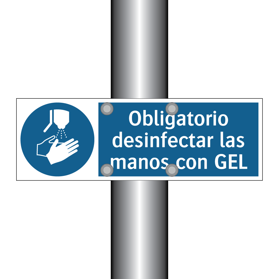 Obligatorio desinfectar las manos con GEL