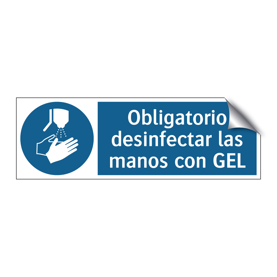 Obligatorio desinfectar las manos con GEL