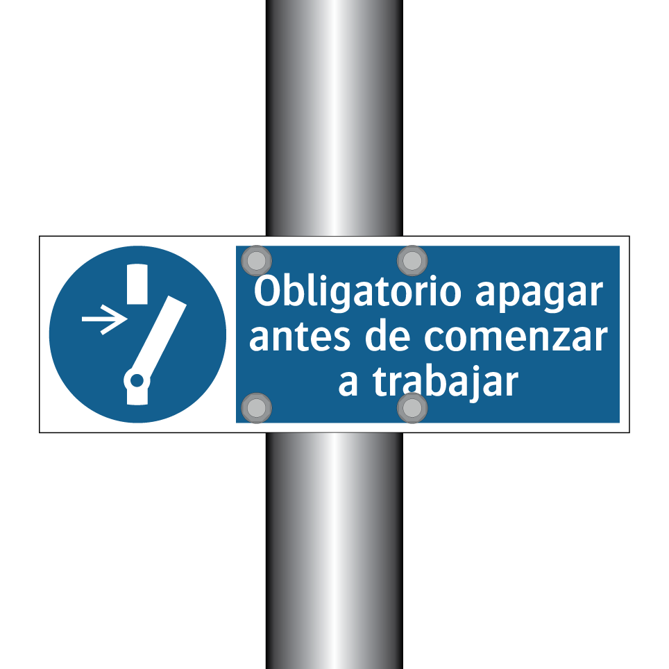 Obligatorio apagar antes de comenzar a trabajar
