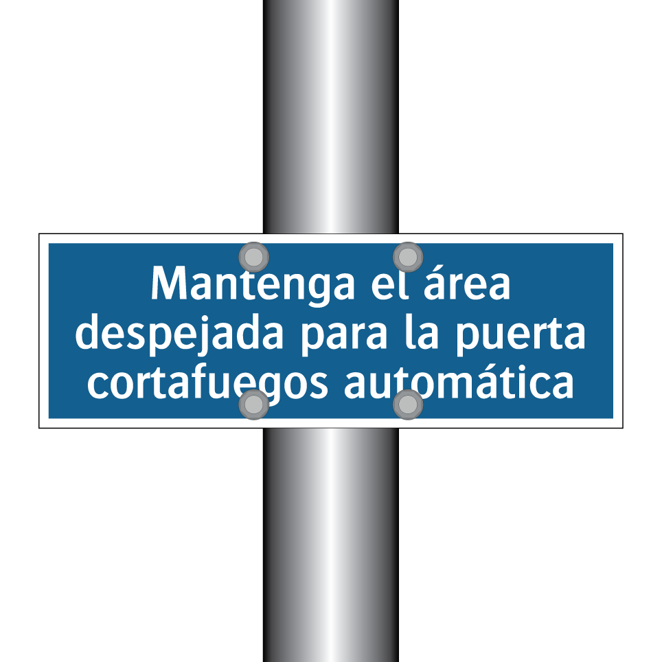Mantenga el área despejada para la puerta cortafuegos automática