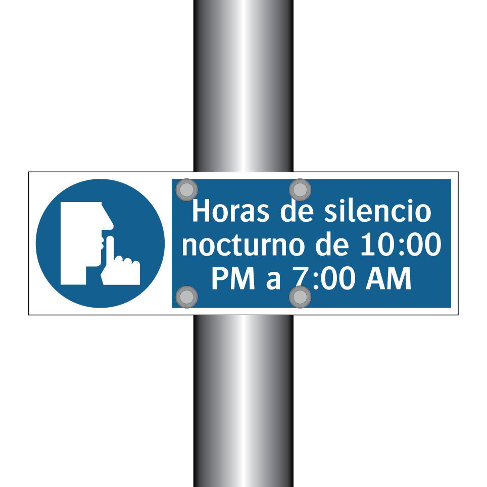 Horas de silencio nocturno de 10:00 PM a 7:00 AM