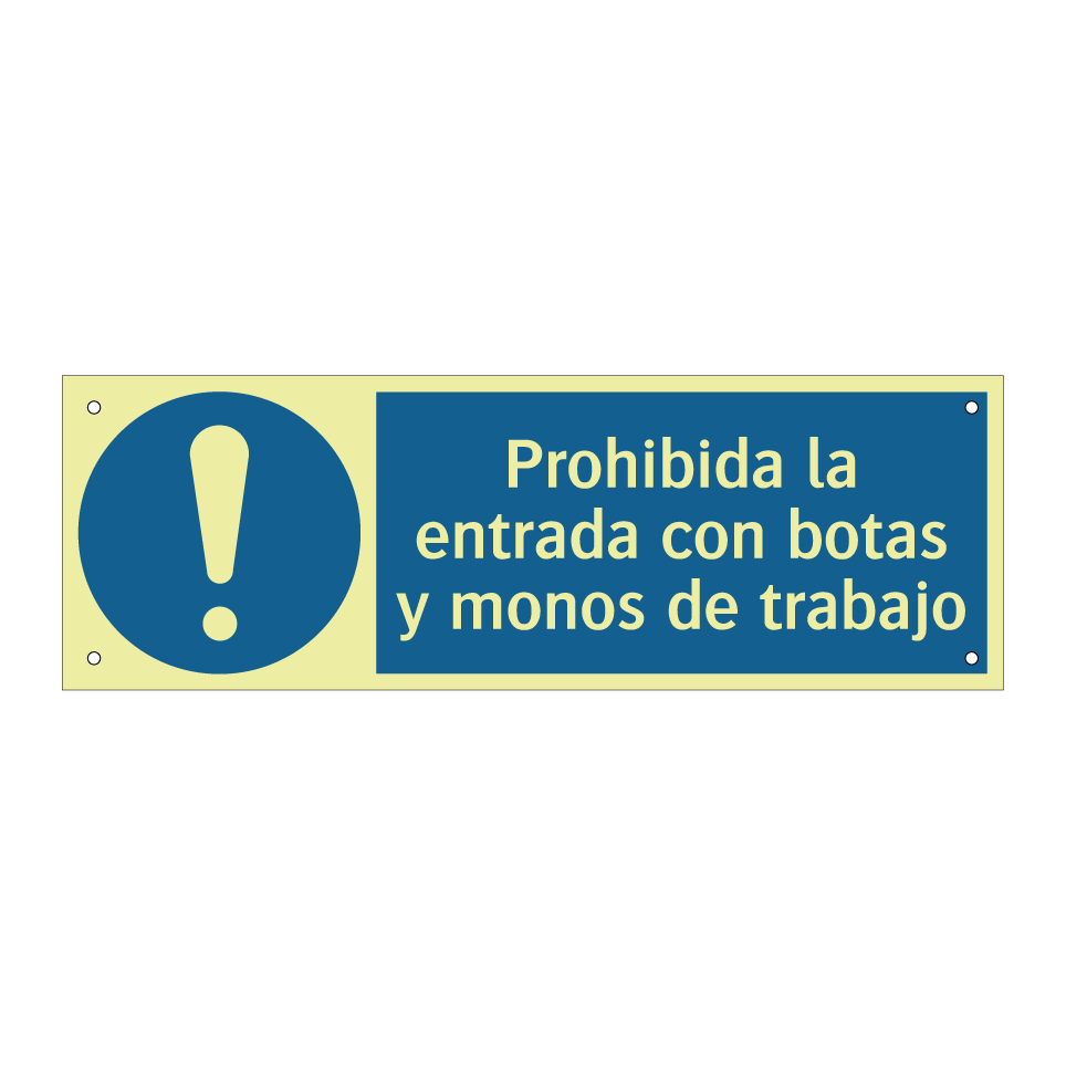 Prohibida la entrada con botas y monos de trabajo