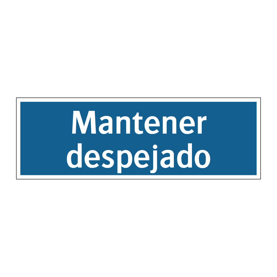 Mantener despejado