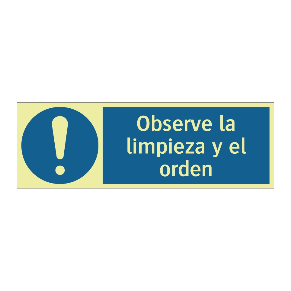 Observe la limpieza y el orden