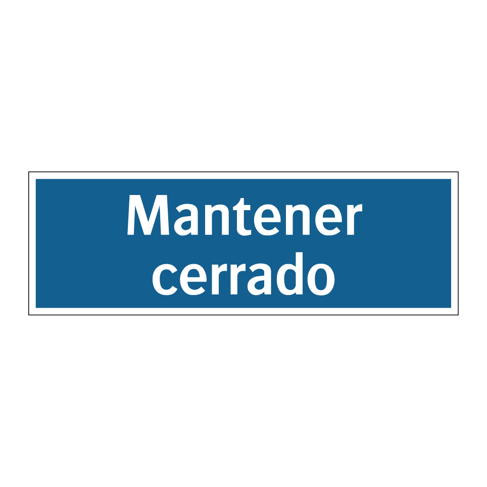 Mantener cerrado