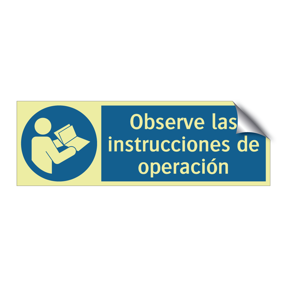 Observe las instrucciones de operación