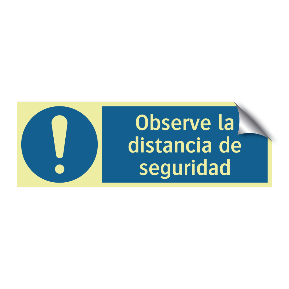 Observe la distancia de seguridad