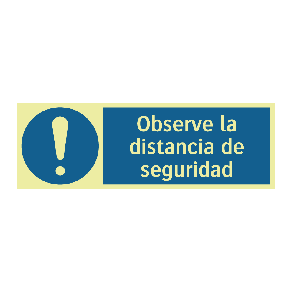 Observe la distancia de seguridad