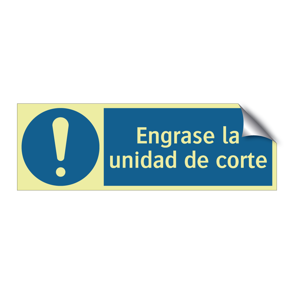 Engrase la unidad de corte