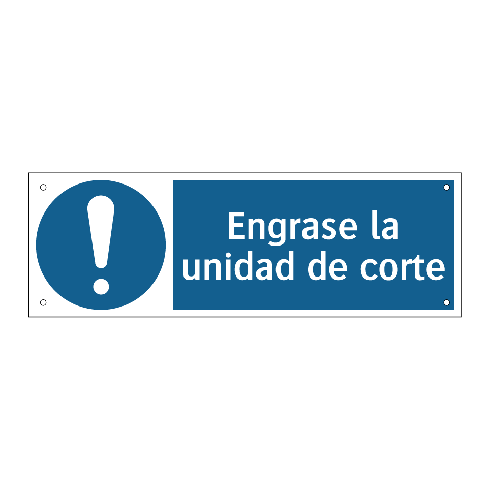 Engrase la unidad de corte