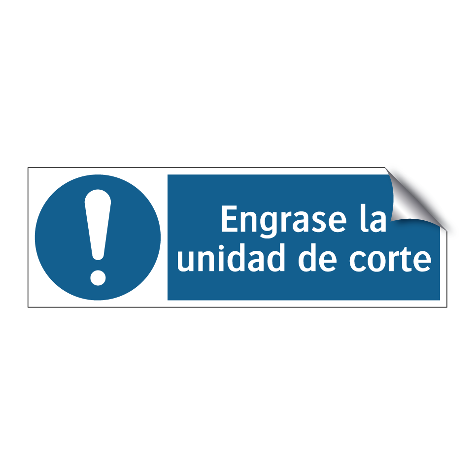 Engrase la unidad de corte