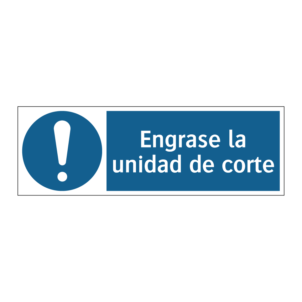 Engrase la unidad de corte
