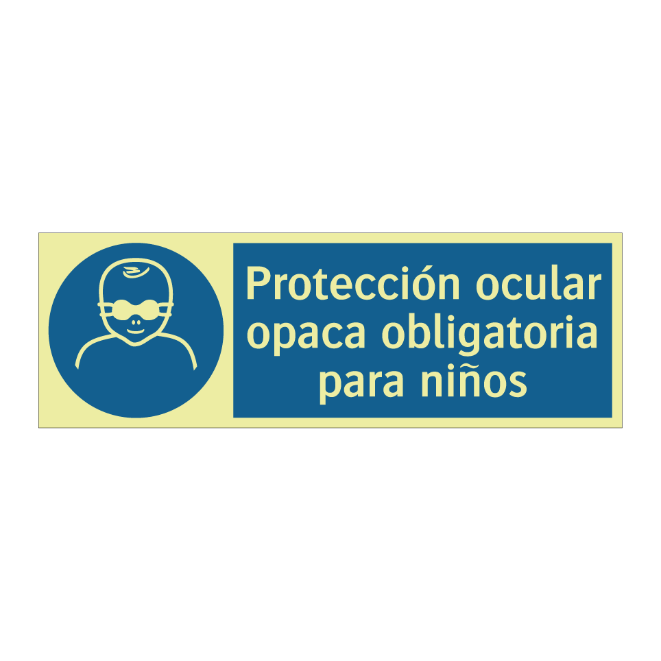 Protección ocular opaca obligatoria para niños