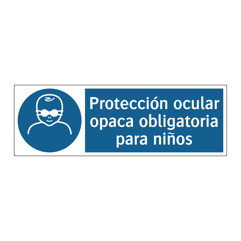 Protección ocular opaca obligatoria para niños
