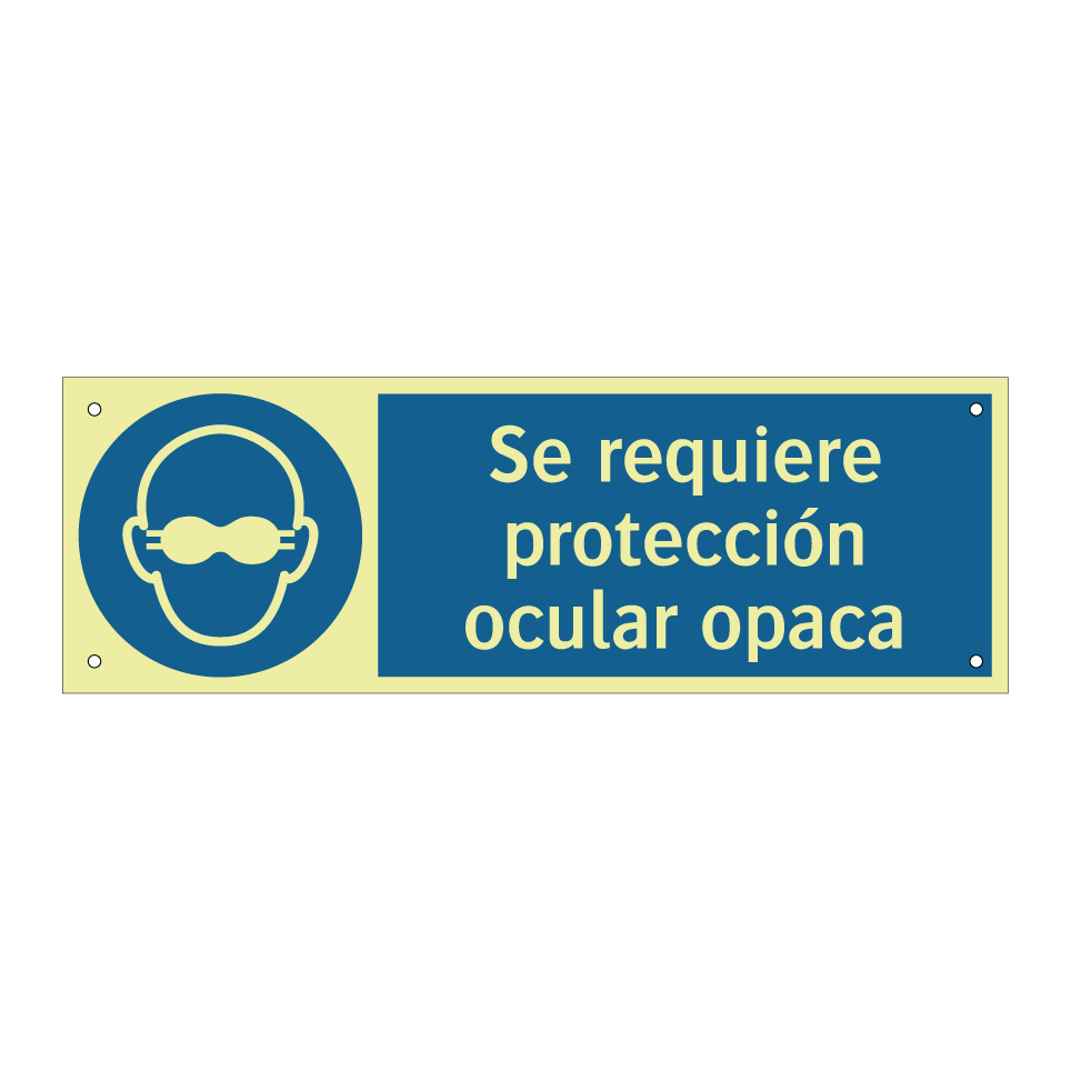 Se requiere protección ocular opaca