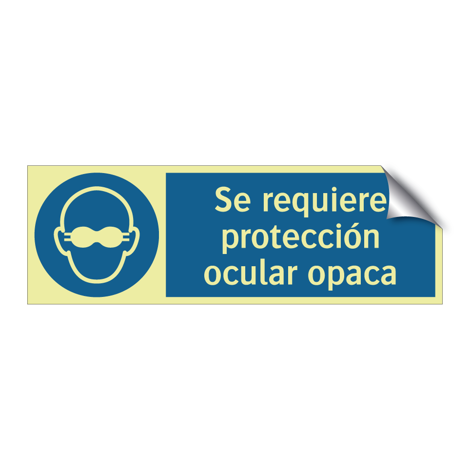 Se requiere protección ocular opaca