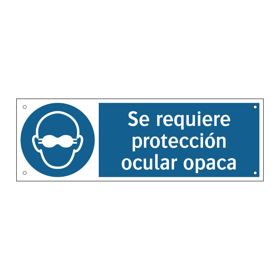 Se requiere protección ocular opaca