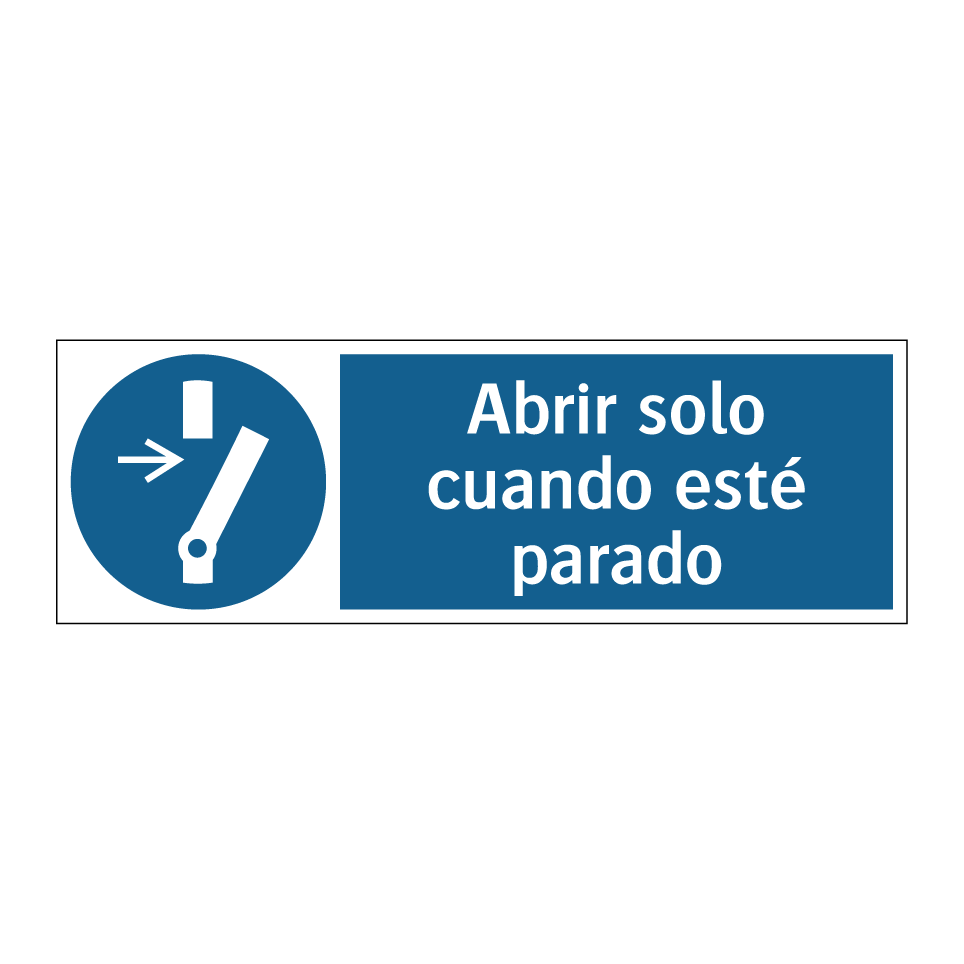 Abrir solo cuando esté parado
