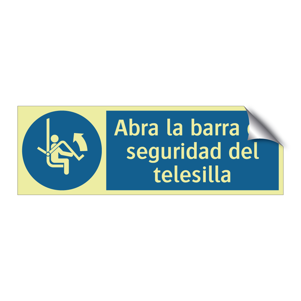 Abra la barra de seguridad del telesilla