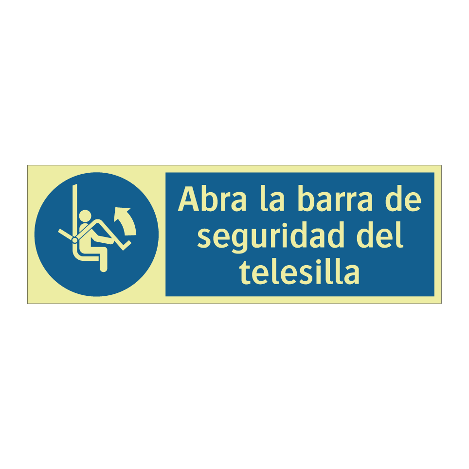 Abra la barra de seguridad del telesilla