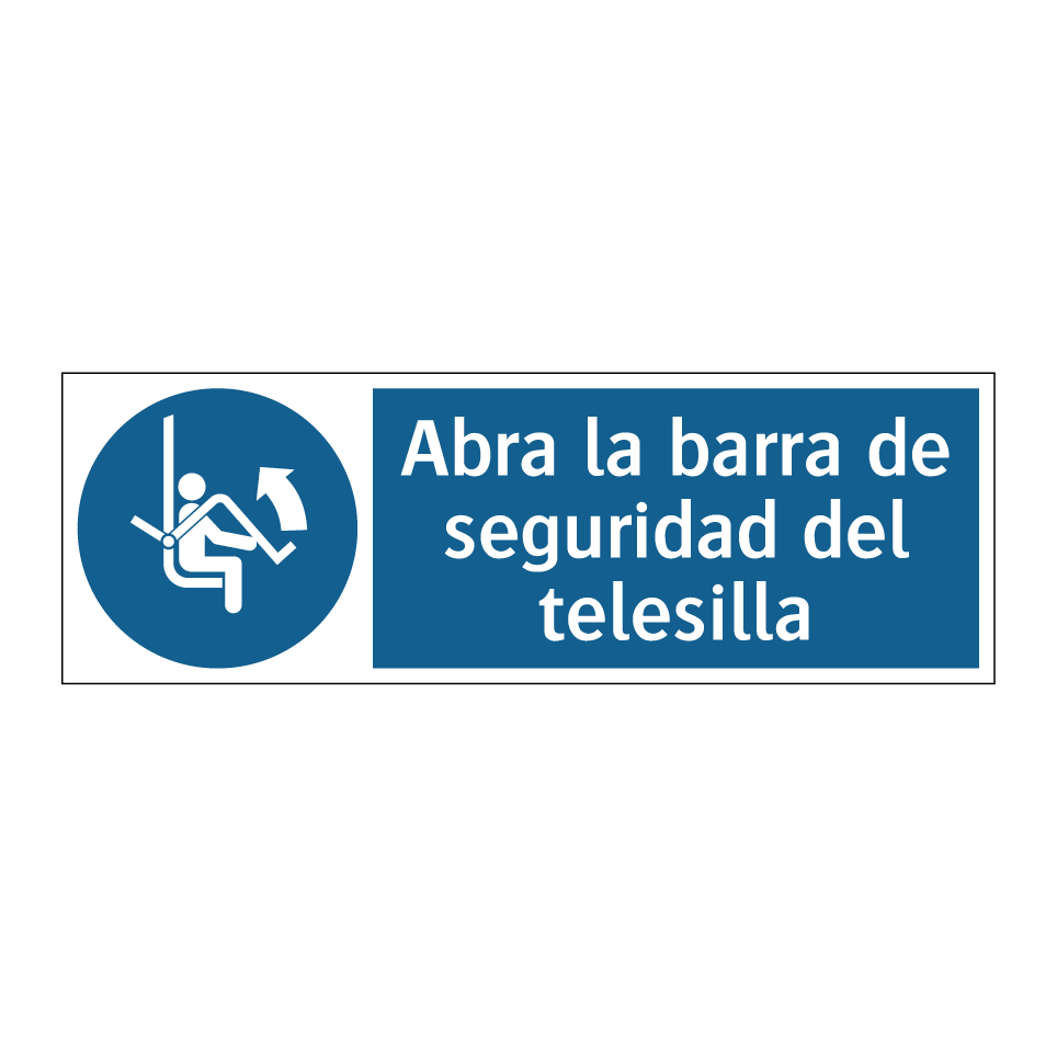 Abra la barra de seguridad del telesilla