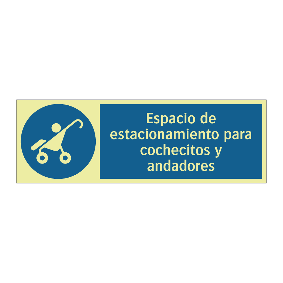 Espacio de estacionamiento para cochecitos y andadores