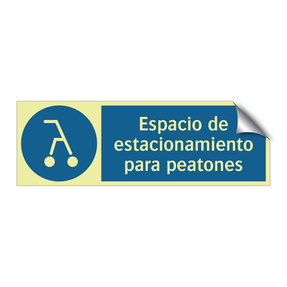 Espacio de estacionamiento para peatones