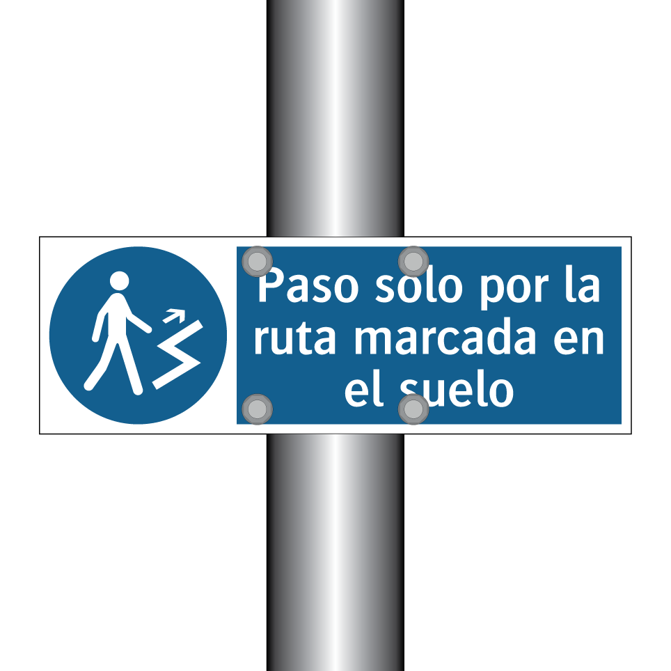 Paso solo por la ruta marcada en el suelo