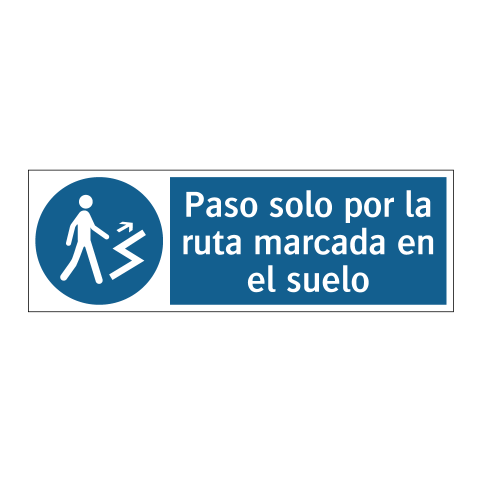 Paso solo por la ruta marcada en el suelo