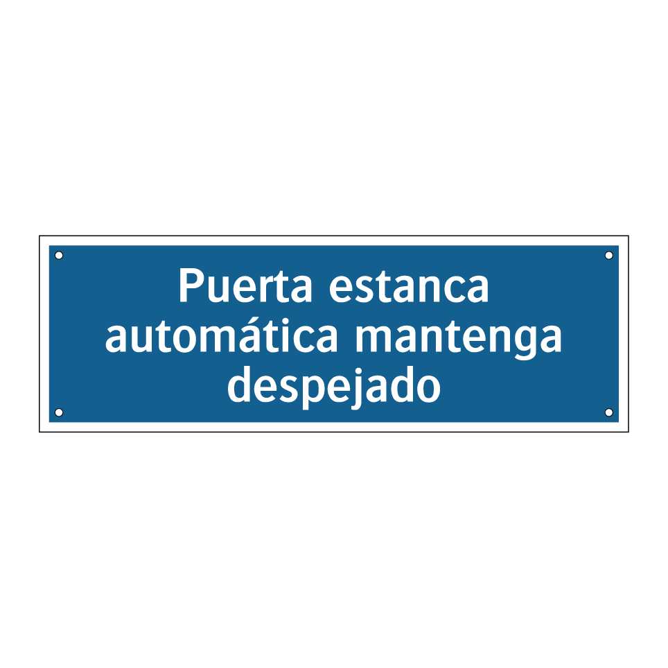 Puerta estanca automática mantenga despejado