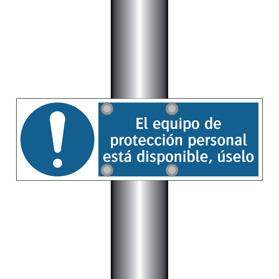 El equipo de protección personal está disponible, úselo
