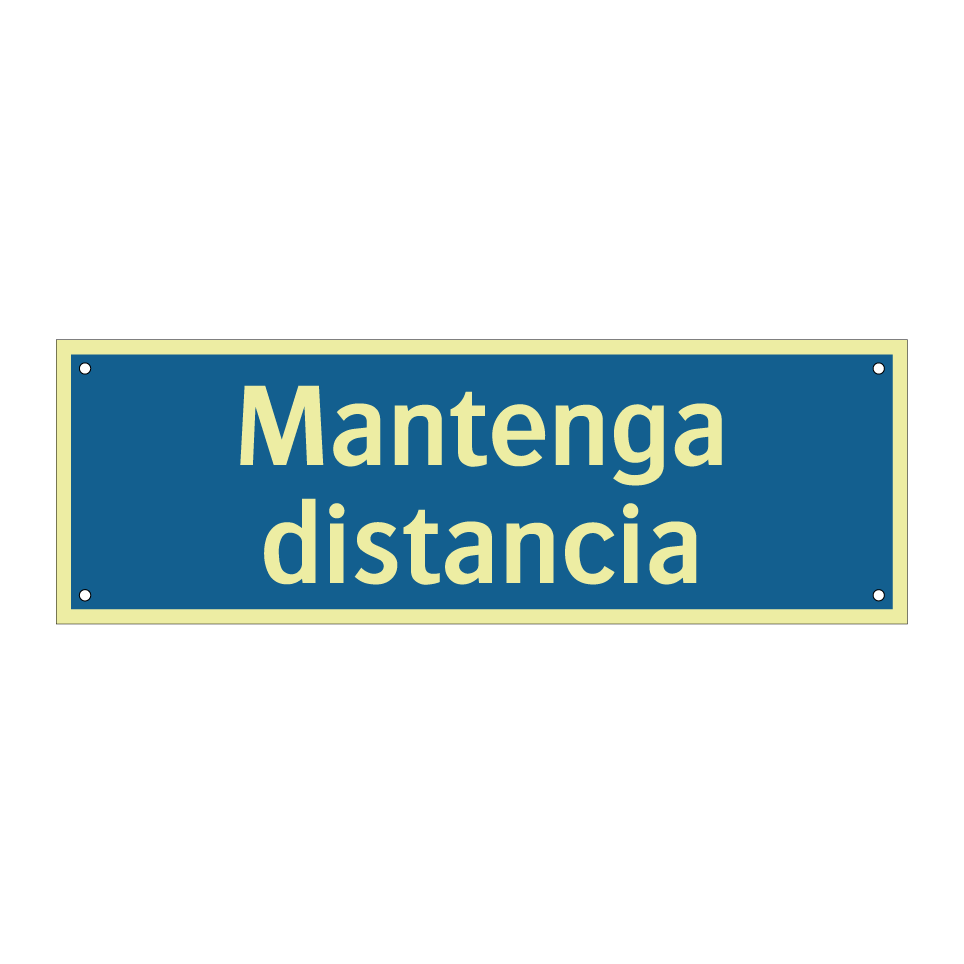 Mantenga distancia