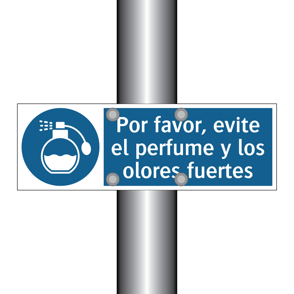 Por favor, evite el perfume y los olores fuertes