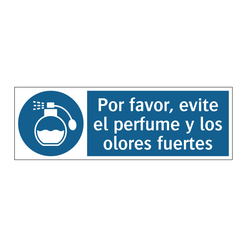 Por favor, evite el perfume y los olores fuertes