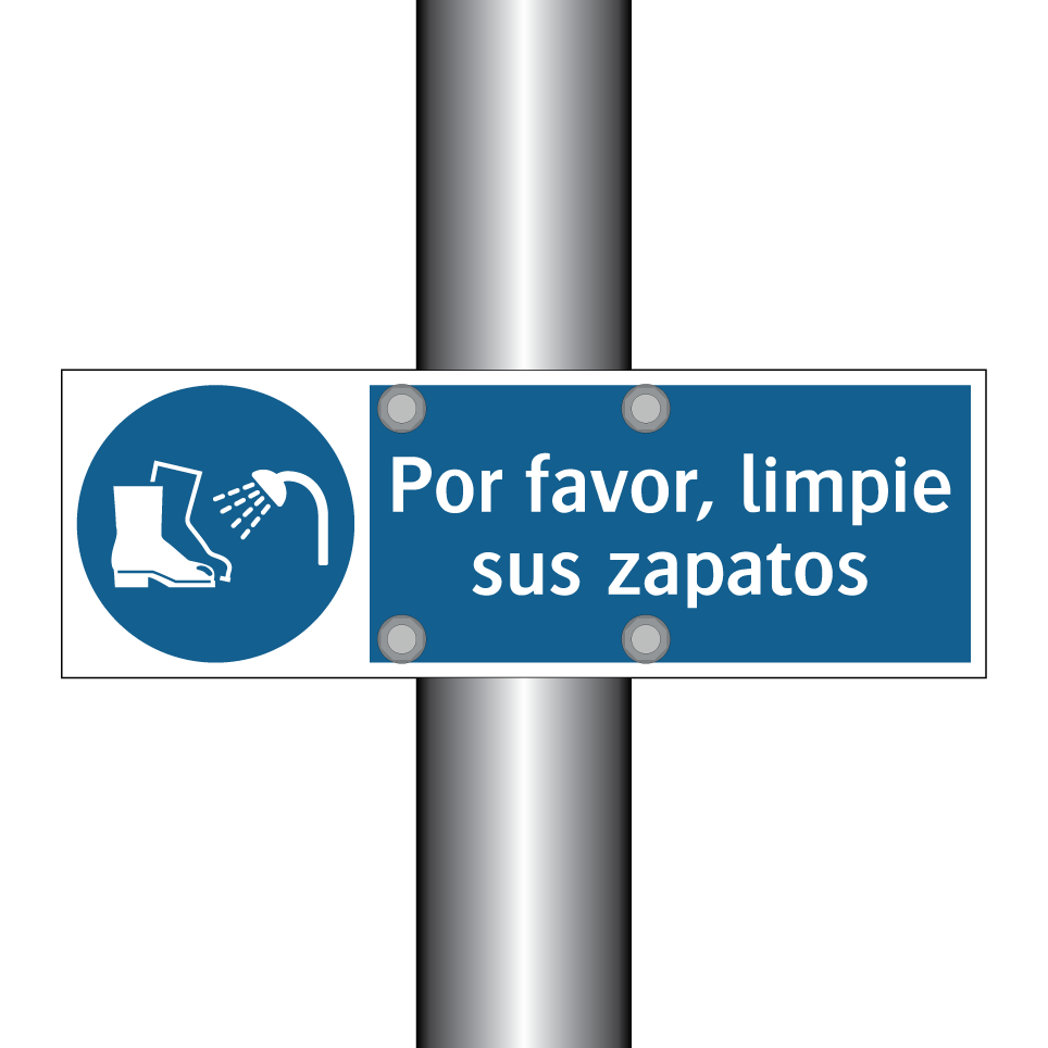 Por favor, limpie sus zapatos