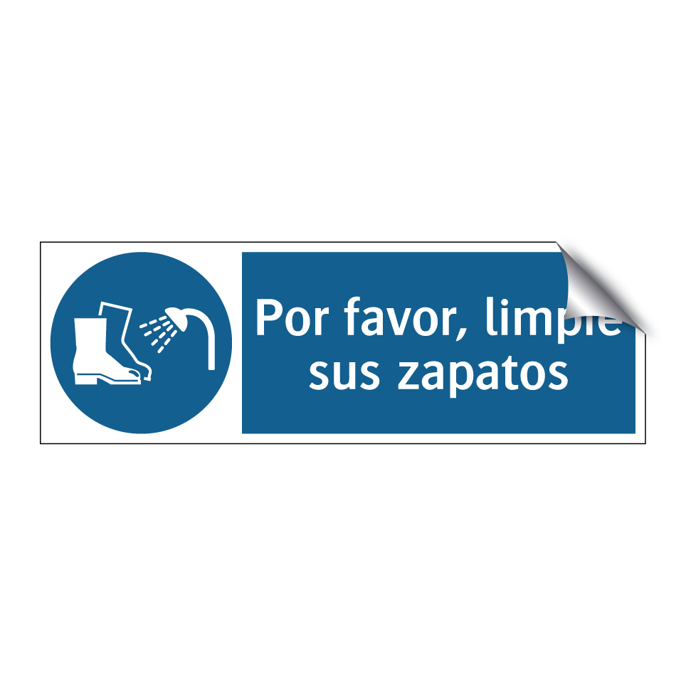 Por favor, limpie sus zapatos