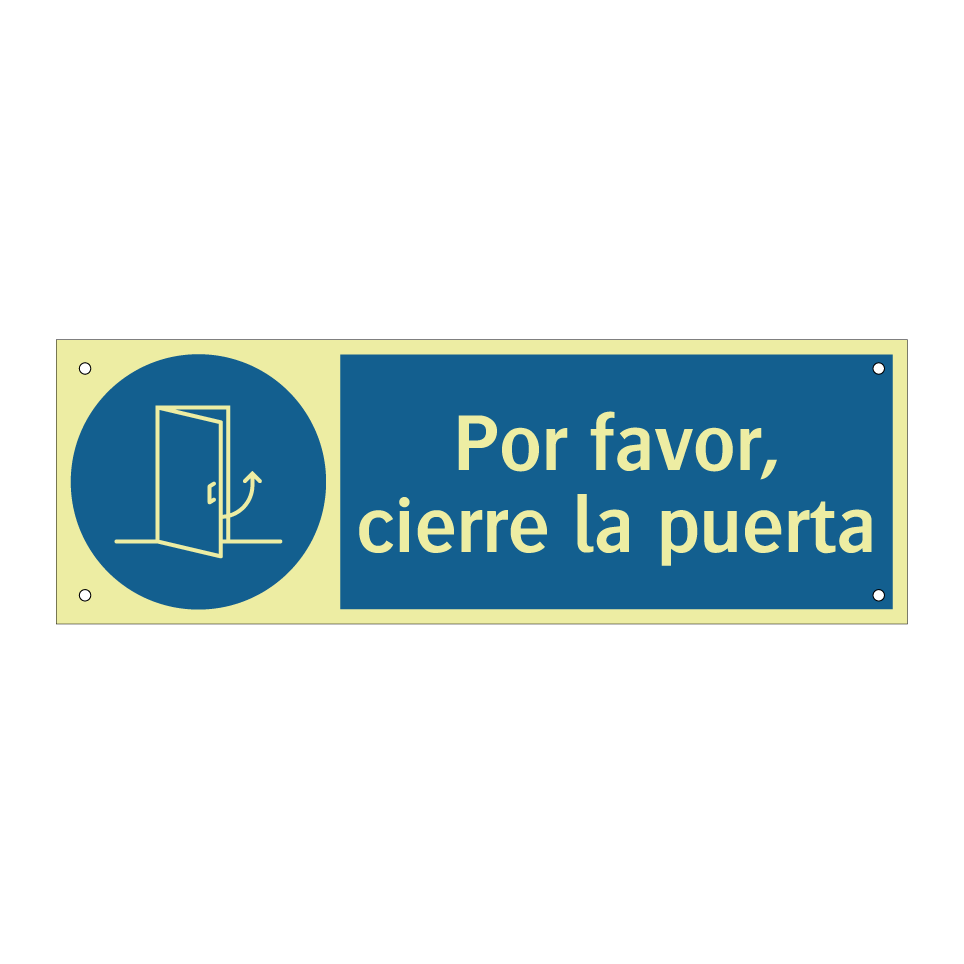Por favor, cierre la puerta