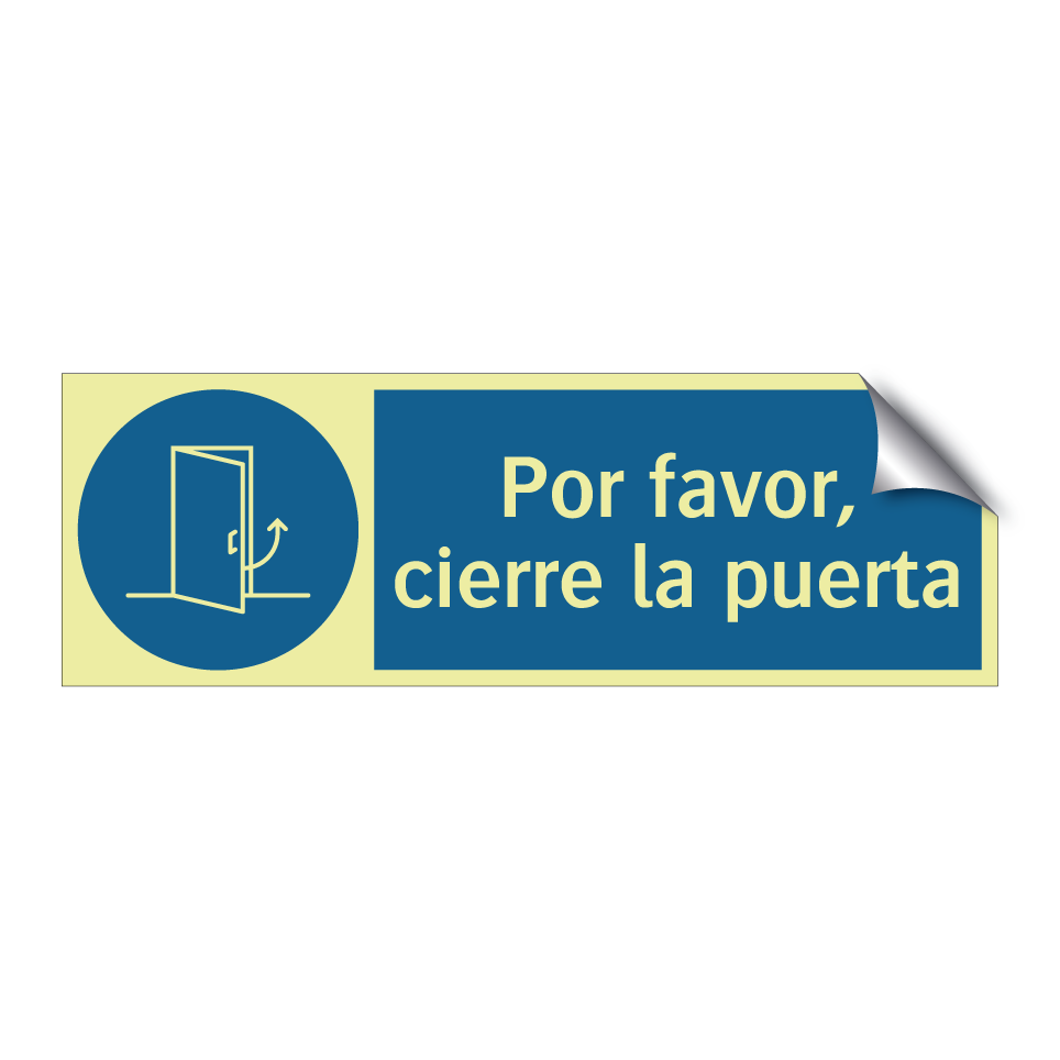 Por favor, cierre la puerta