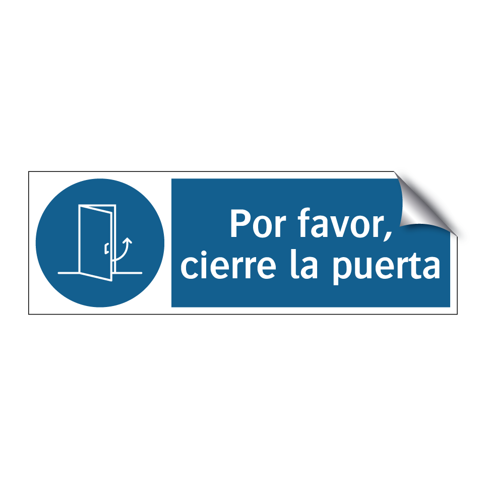 Por favor, cierre la puerta