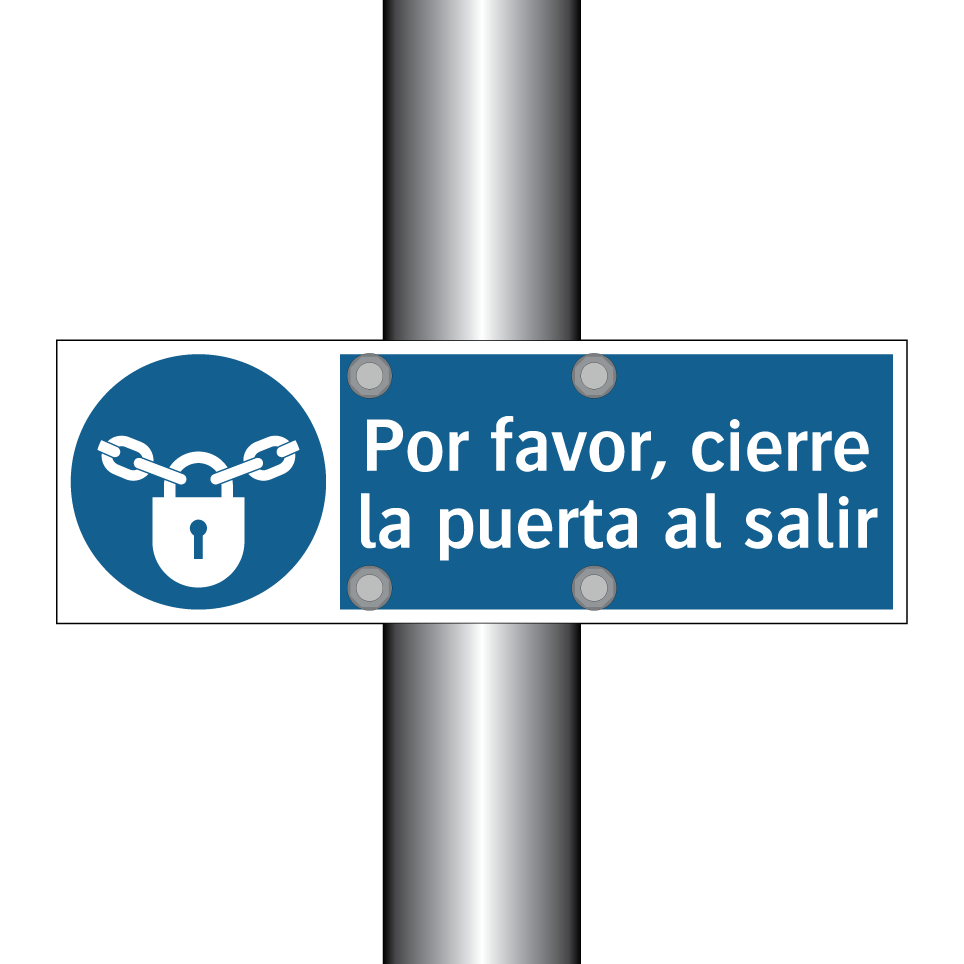 Por favor, cierre la puerta al salir