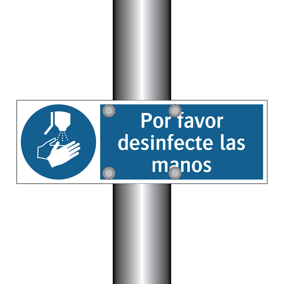 Por favor desinfecte las manos