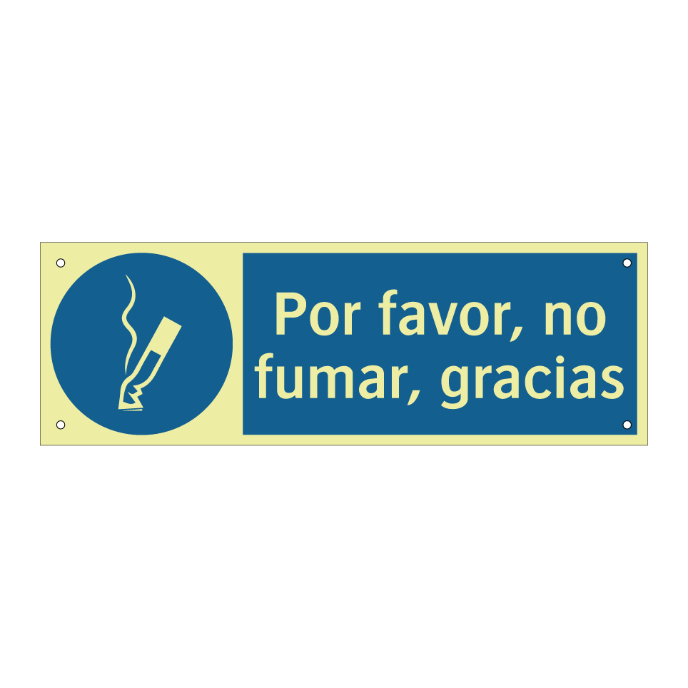 Por favor, no fumar, gracias