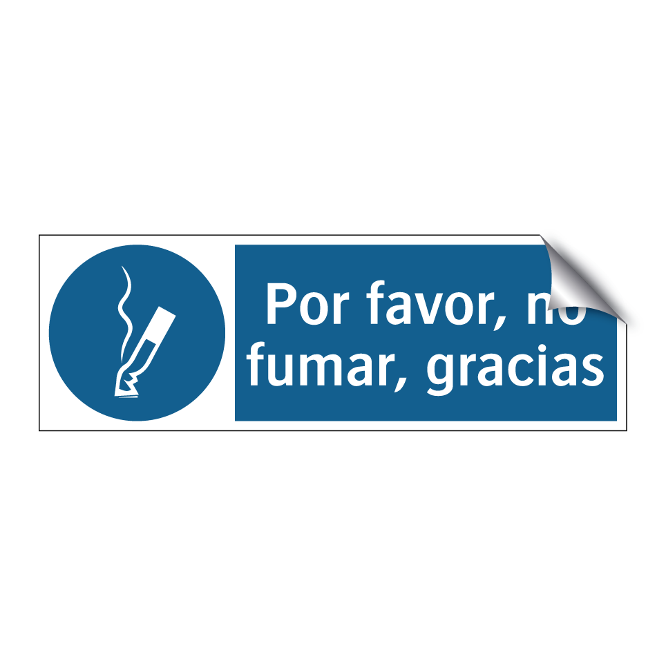 Por favor, no fumar, gracias