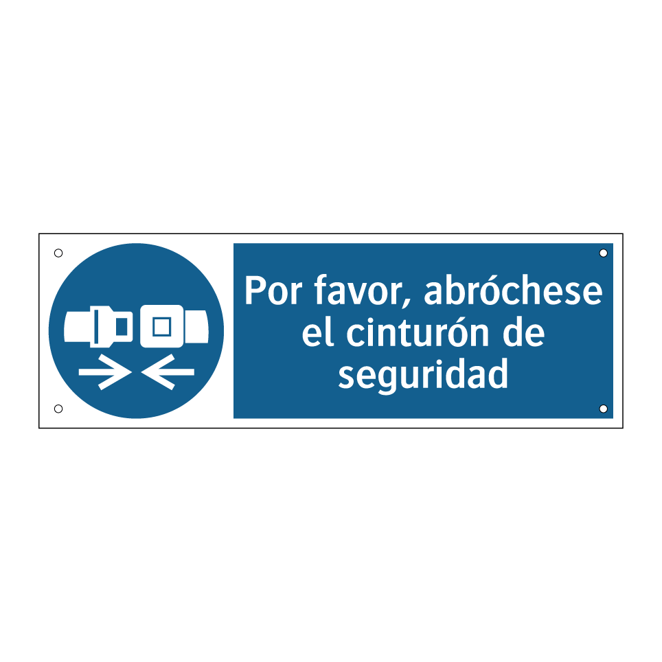 Por favor, abróchese el cinturón de seguridad