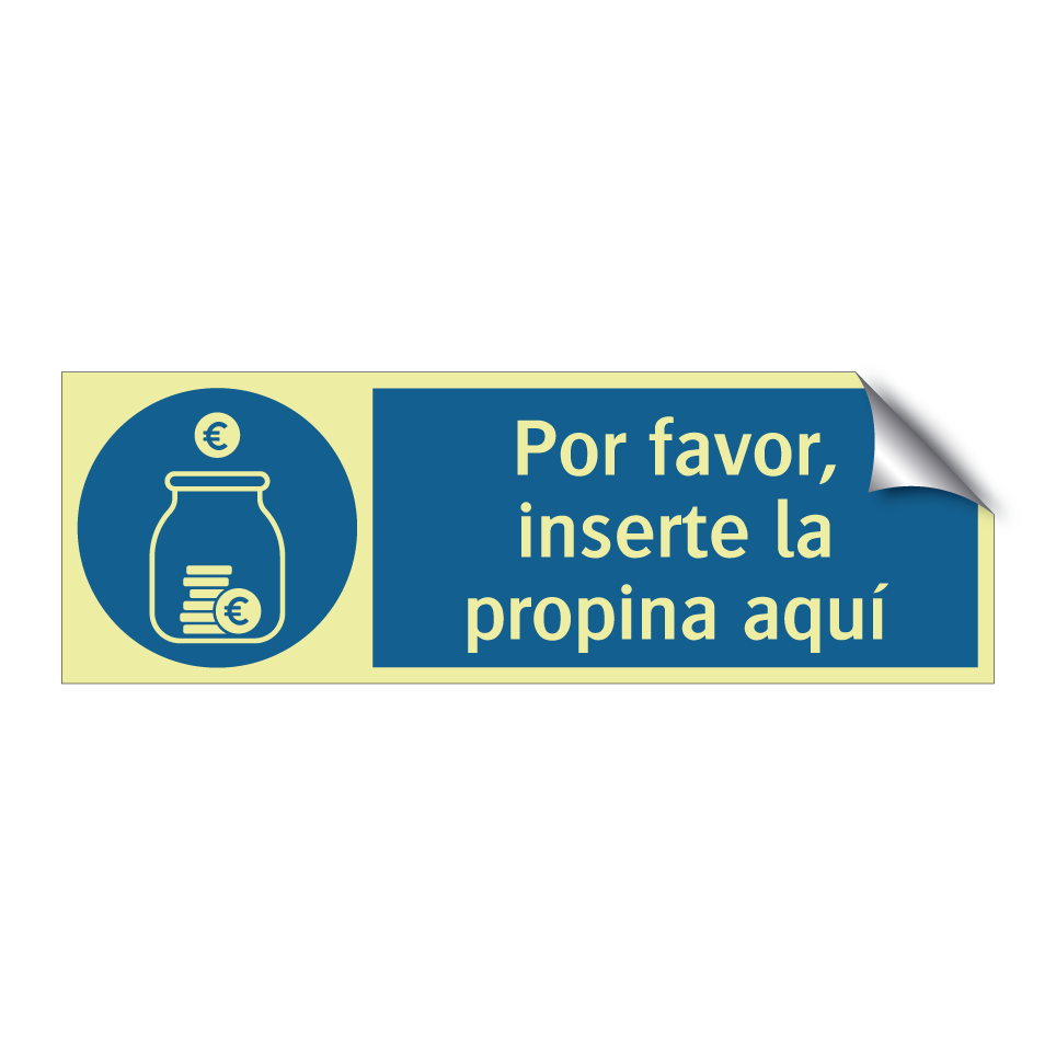 Por favor, inserte la propina aquí