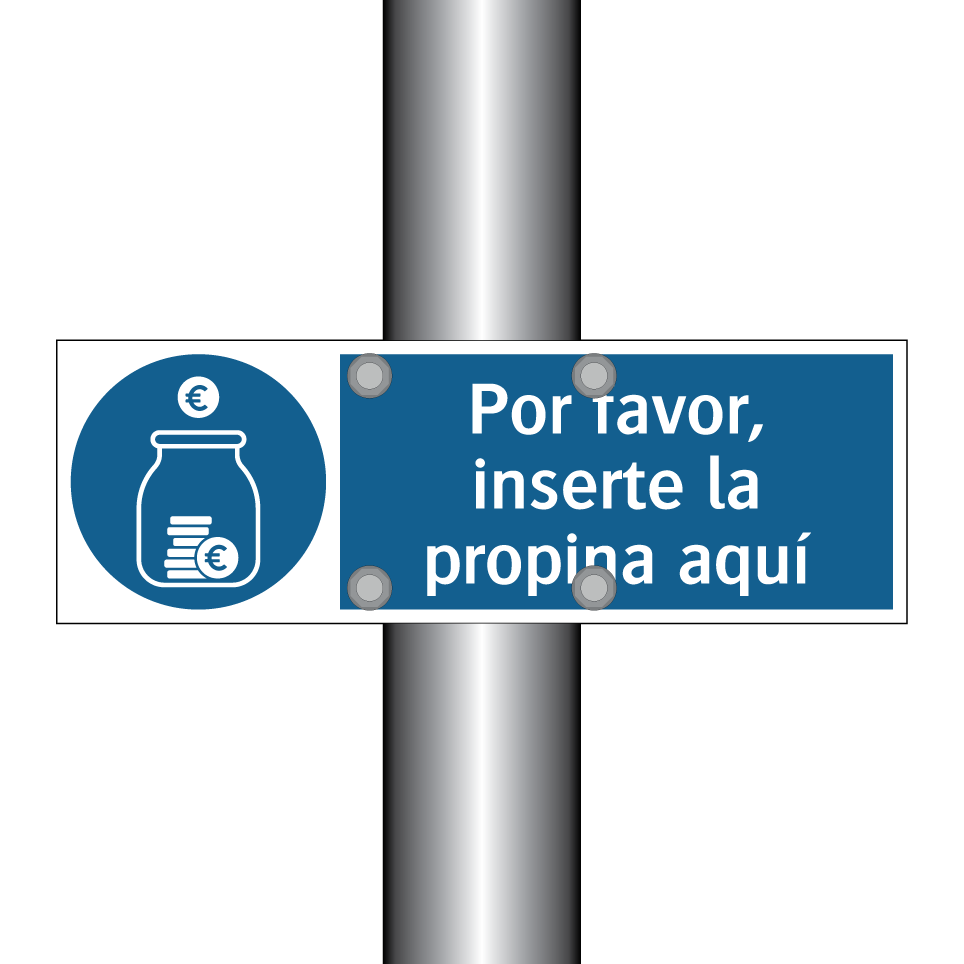 Por favor, inserte la propina aquí