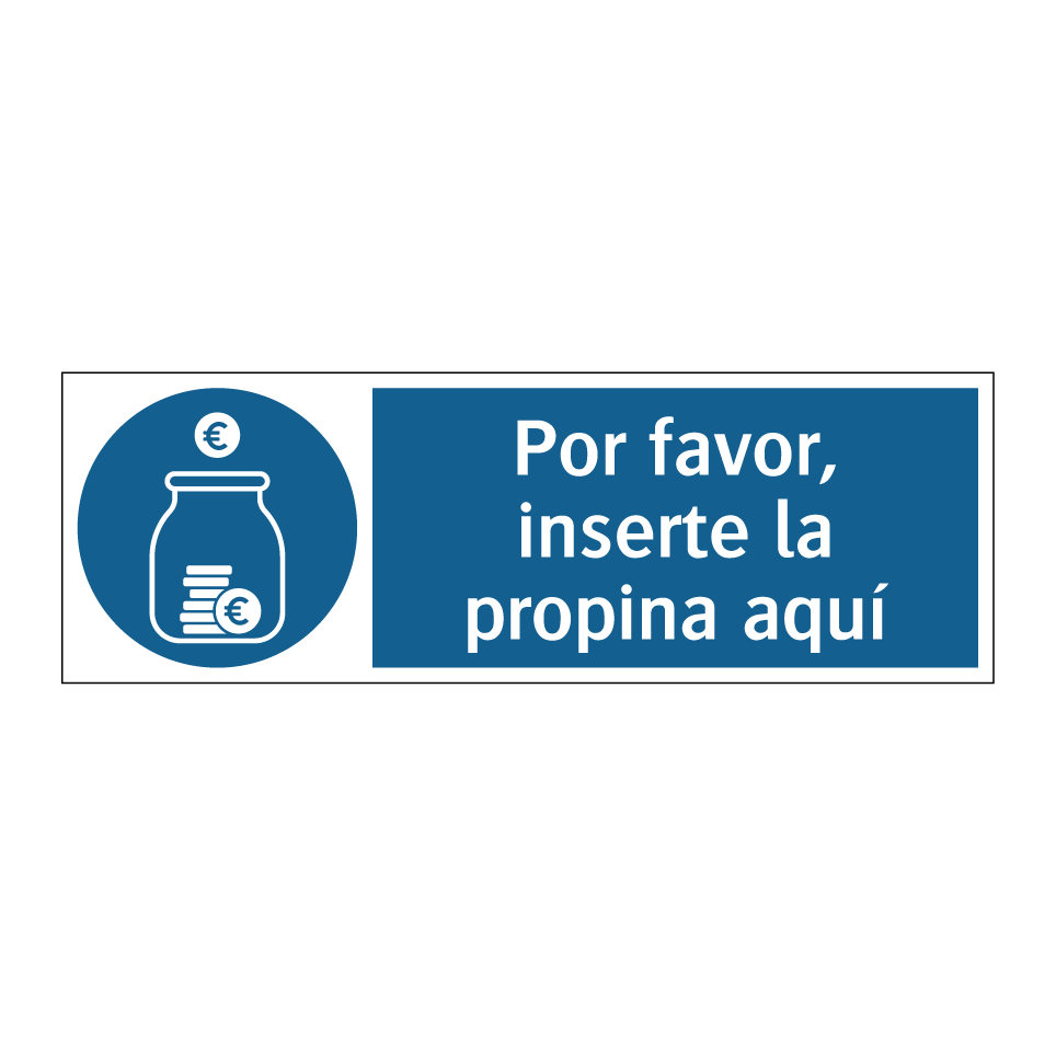 Por favor, inserte la propina aquí