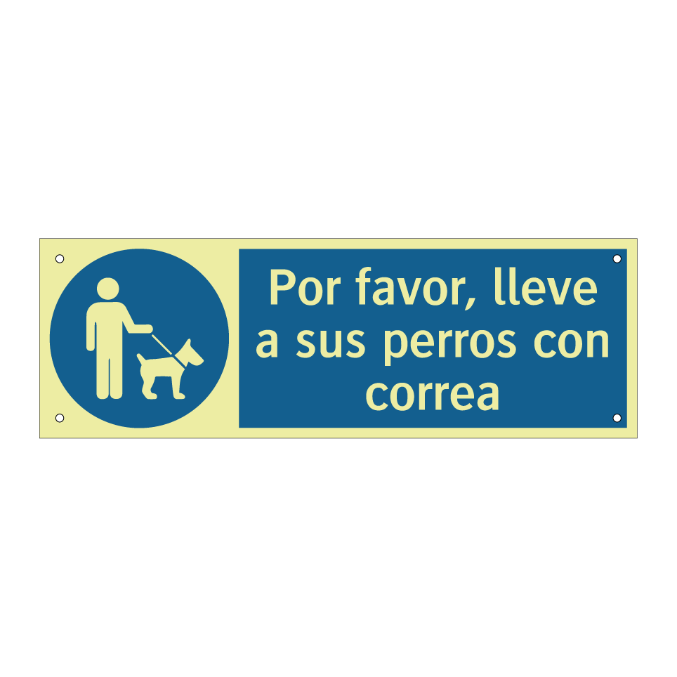 Por favor, lleve a sus perros con correa