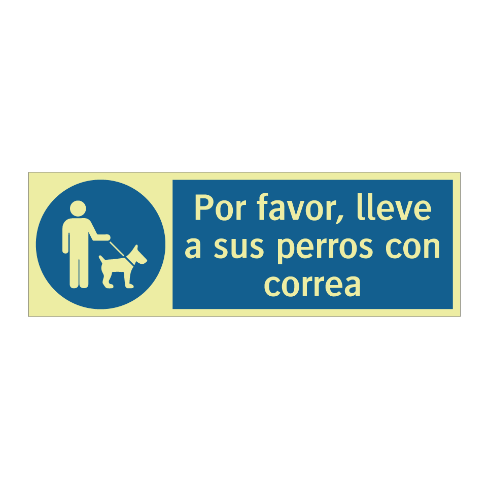 Por favor, lleve a sus perros con correa